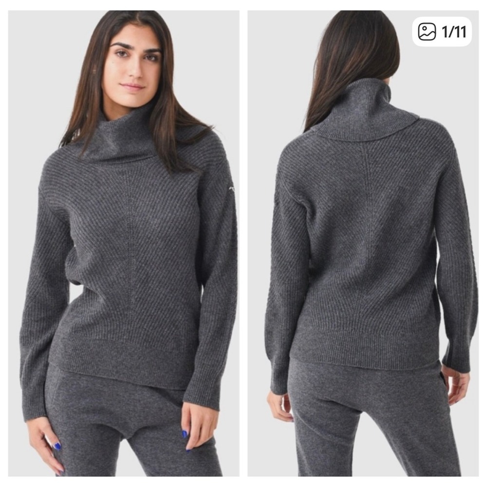 KJUS Geneva Wool Cashmere gray Sweater Turtleneck Icon - Picture 2 of 10